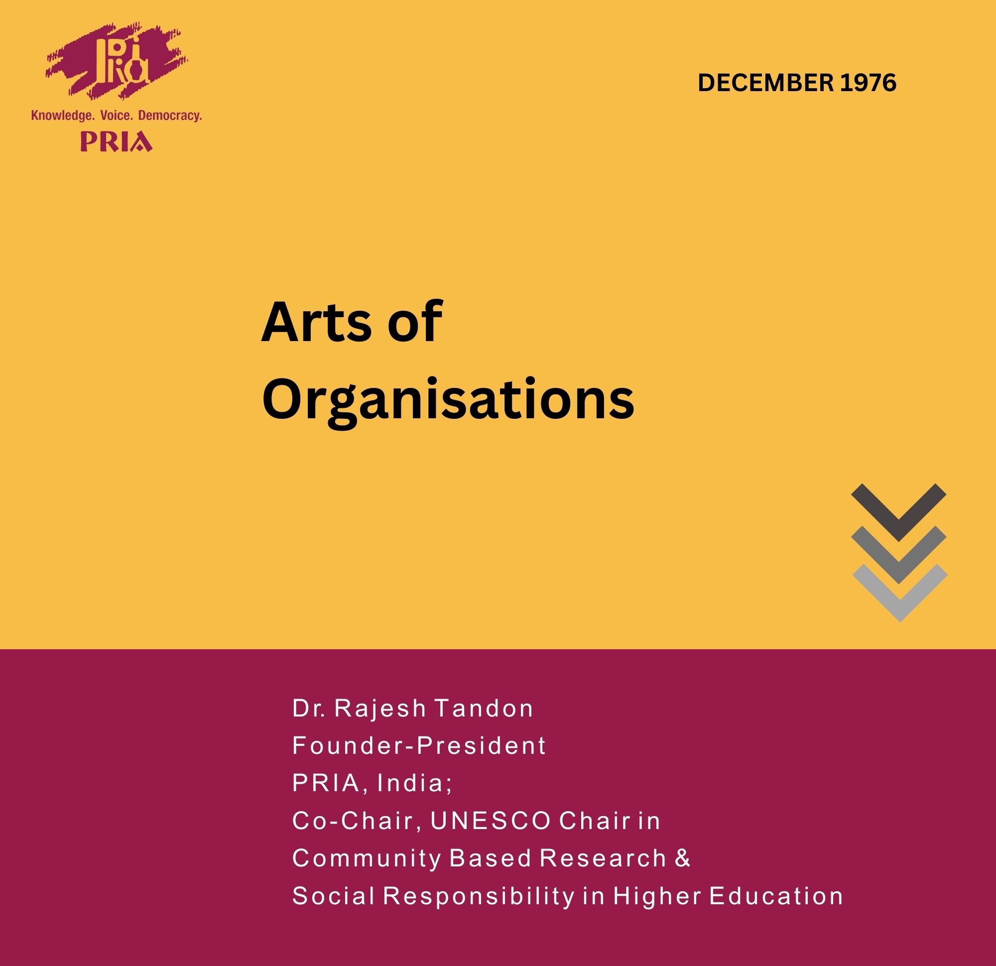 Arts of organizations